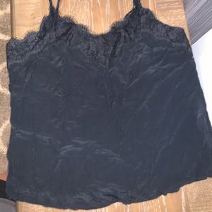 Abercrombie & Fitch Satin Lace Tank Top